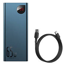 Повербанк 20000 mAh 65 Вт 5А блакитний Baseus Adaman PPIMDA-D03, фото 3