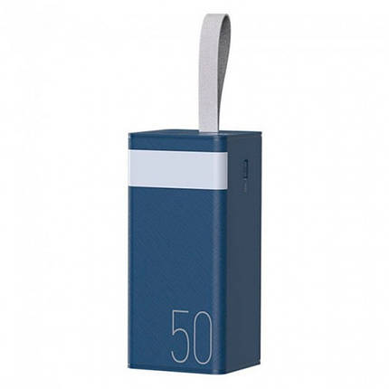 Повербанк з ліхтариком 50000 мА·год 22.5 Вт Type-C 2x USB Remax Chinen RPP-321 Blue, фото 1