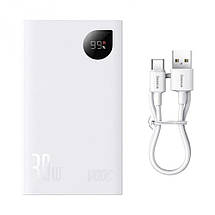 Повербанк 20000 мА·год 30 Вт Type-C 2x USB білий Baseus Adaman2 PPAD050002, фото 5