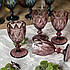 Келихи для вина з кольорового скла 6 шт Glassware 320 мл рожевий, фото 2
