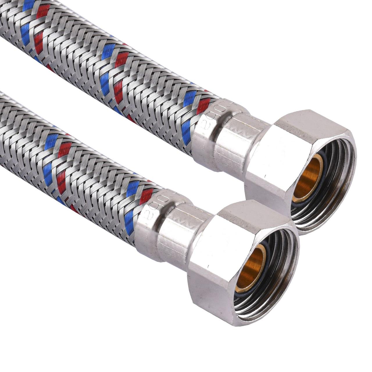 Шланг нержавіюча сталь SOLOMON 1/2″х1/2″ ВВ 0,2м HS30 (000001120)