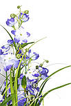 Штучна рослина Живокіст з травою у горщику, 75 см, фіолетовий, пластик, тканина (130528), фото 3