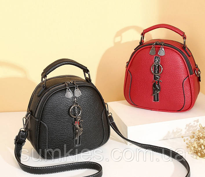 Маленька дитяча сумочка з брелком, міні сумка для дівчаток з брелочком, фото 1