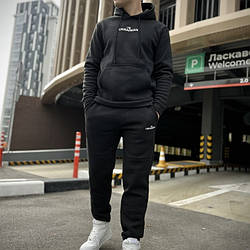 Спортивний костюм I`m Ukrainian чоловічий теплий комплект Я українець на флісі, чорний Im Ukrainian зимовий