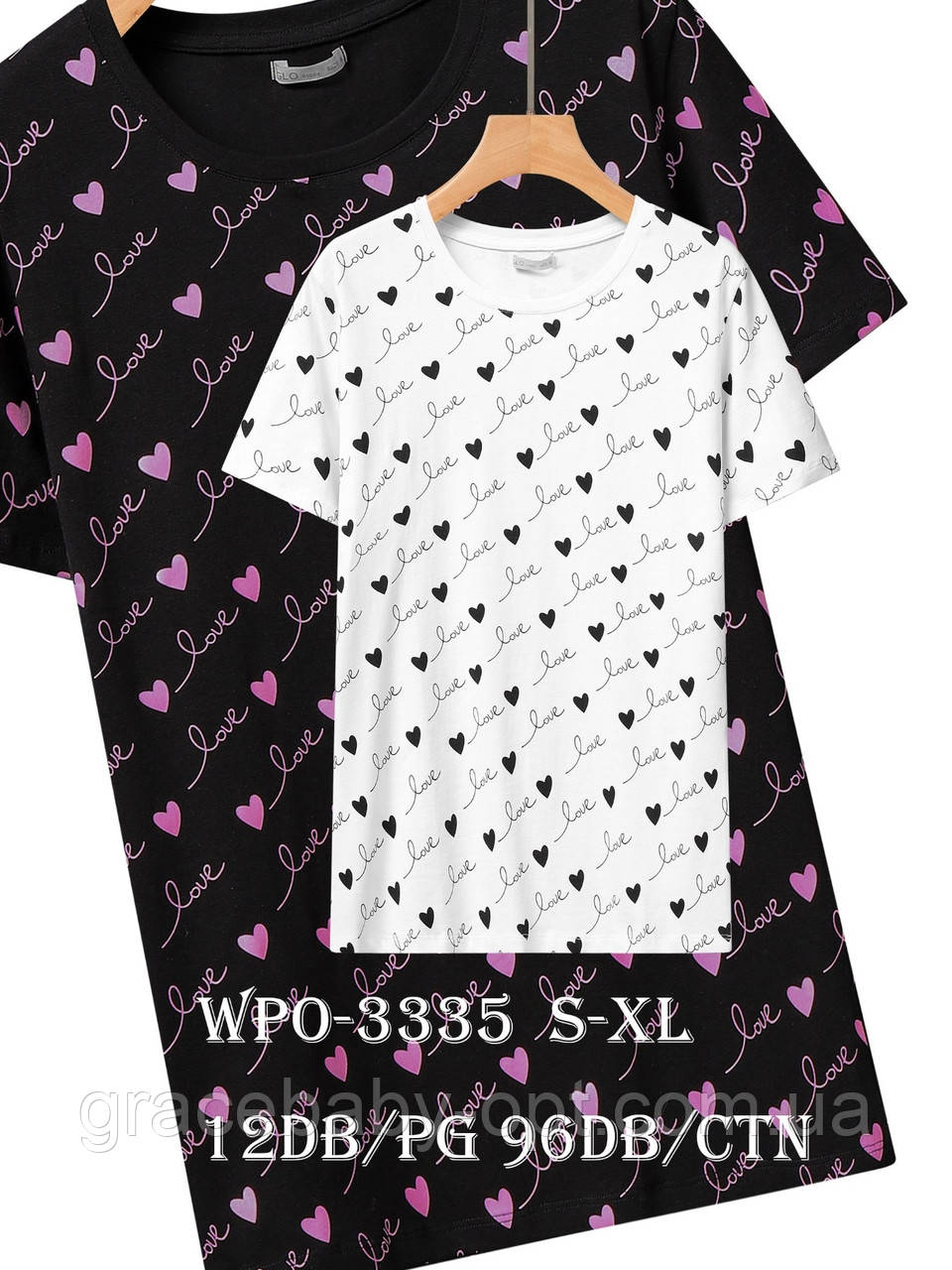 Футболка жіноча оптом, Glo-story, S-XL pp, № WPO-3335, фото 1