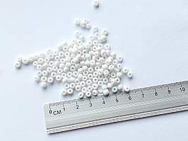 Бісер великий № 6/0 3.5-4 мм. Китай. 15 грам. Білий