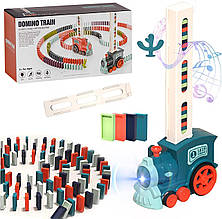 Паровоз з автоматичною викладкою доміно "Domino Train" СИНІЙ арт. 8089 C