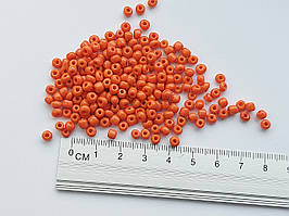 Бісер великий № 6/0 3.5-4 мм. Китай. 15 грам. Оранжевий