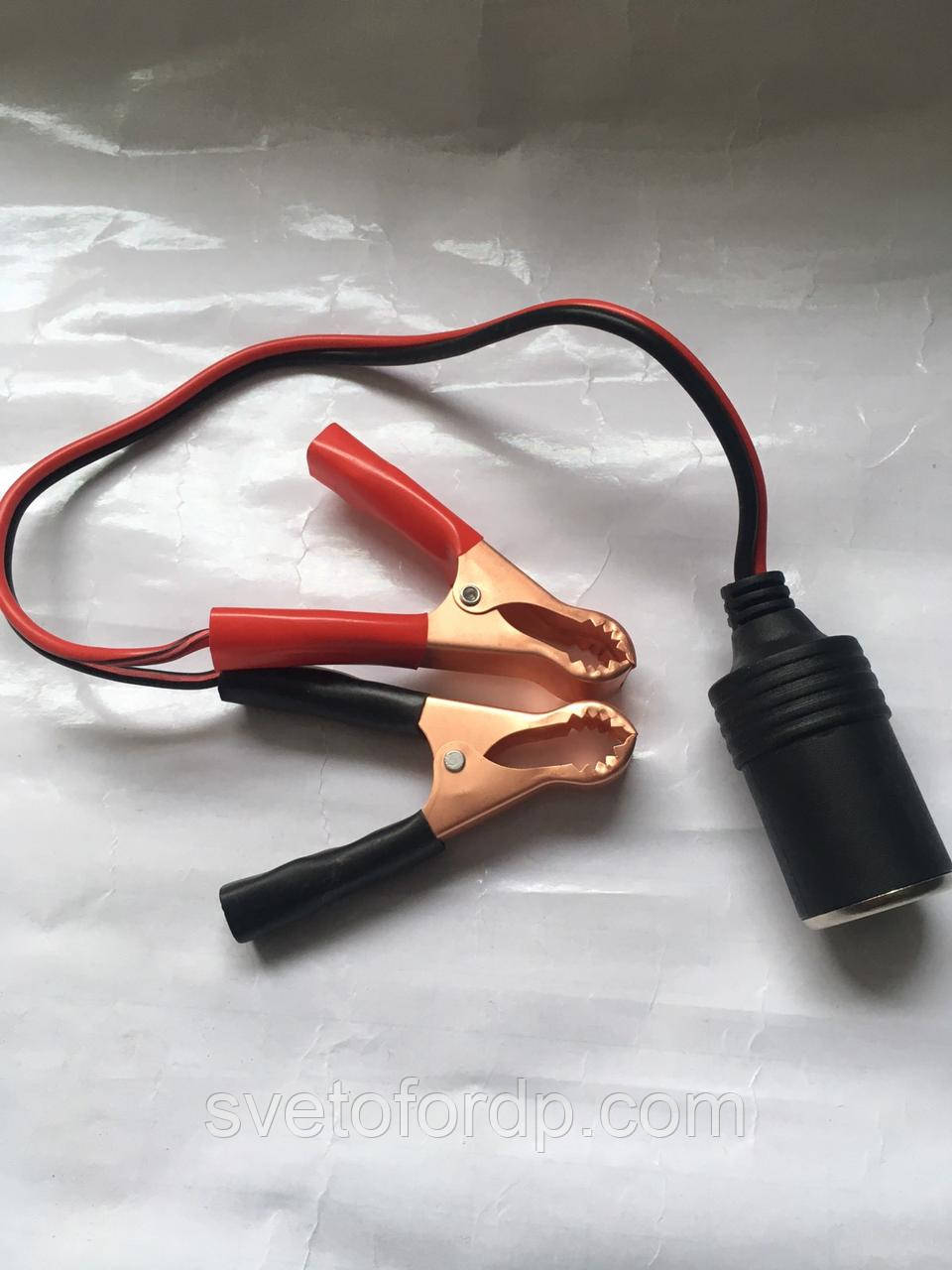 Прикурювач, крокодили на акумулятор, Перехідник — клеми, фото 1