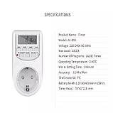 Електронний тижневий таймер у розетку Al-06g, фото 4