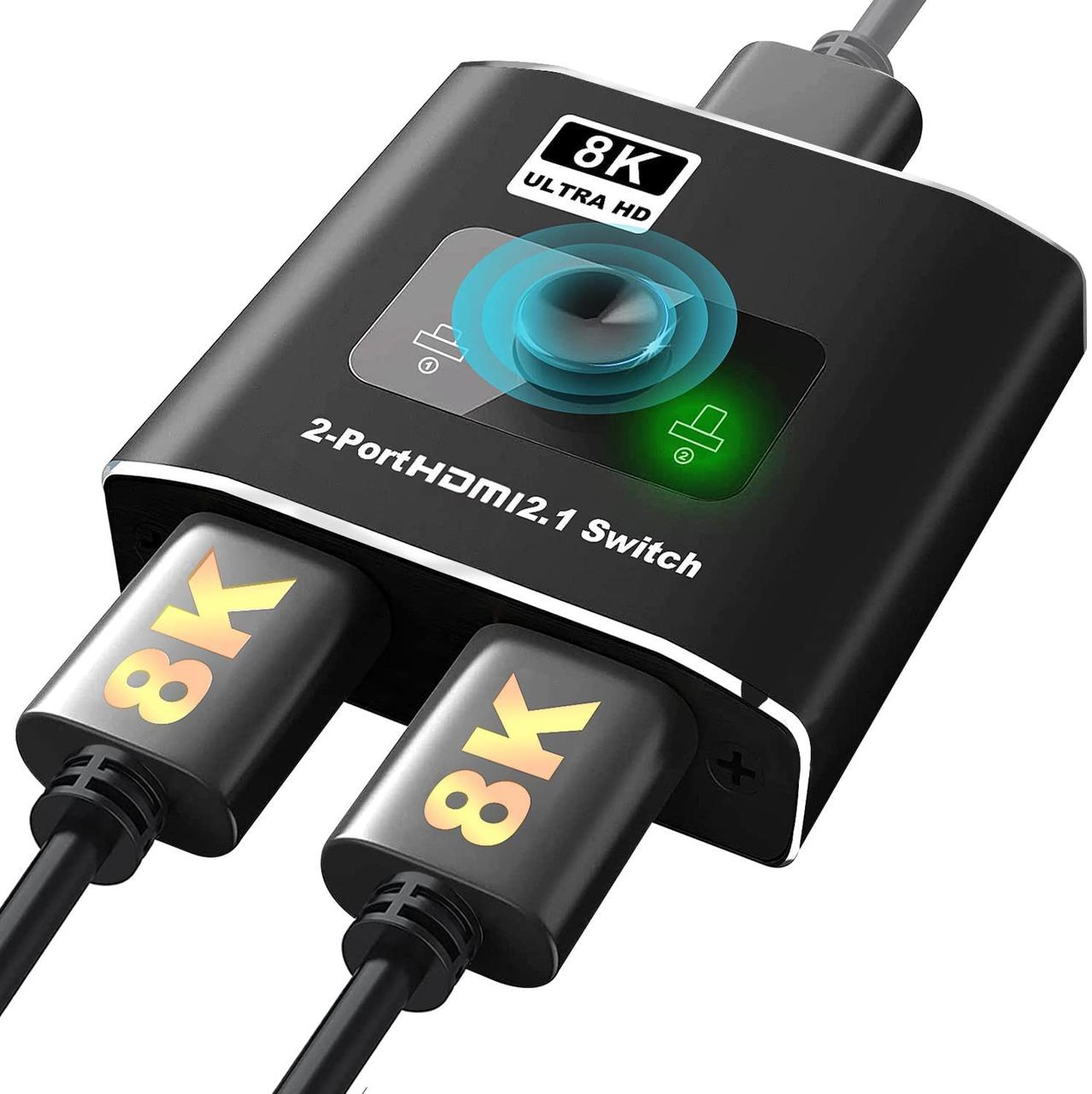 HDMI переключатель на 2 канала Addap HVS-09 | Switch: двухпортовый свитч с поддержкой 8K / 60Hz - фото 1 - id-p1759389799