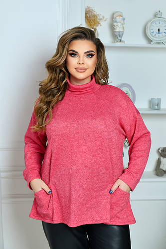 Купить Женская теплая свободная туника большого размера, цена 660 ...