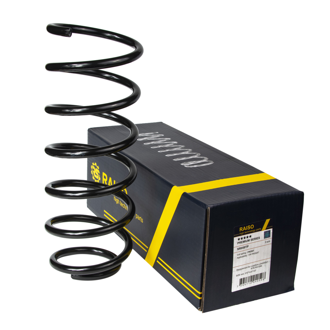 Пружина передня Raiso (Швеція) Volkswagen Passat B3, Фольксваген Пассат Б3 88-1996  #SR059TP UAHXJUG4, фото 1