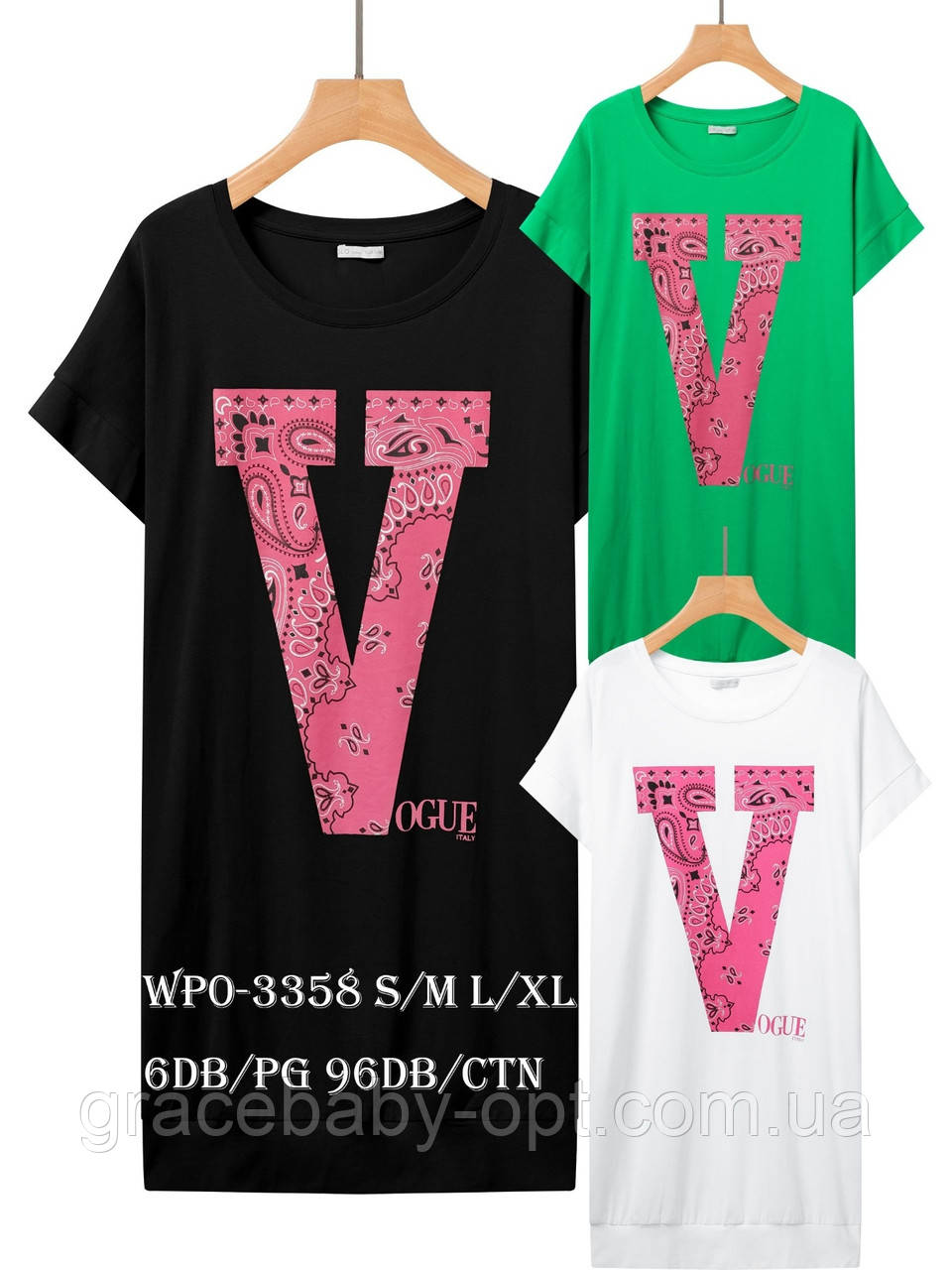 Туніка жіноча оптом, Glo-story, S/M-L/XL рр,  № WPO-3358, фото 1