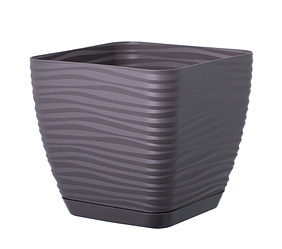 Горщик Сахара Квадро 19 см з піддоном Камінь