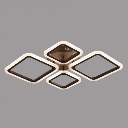 Люстра світлодіодна з пультом управління коричневі квадрати в спальню, дитячу, фото 1