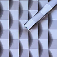 Захисна плівка для меблів Сірий 3Д Абстракція Рулон 10 м ширина 45 см Сірий вініл захисний