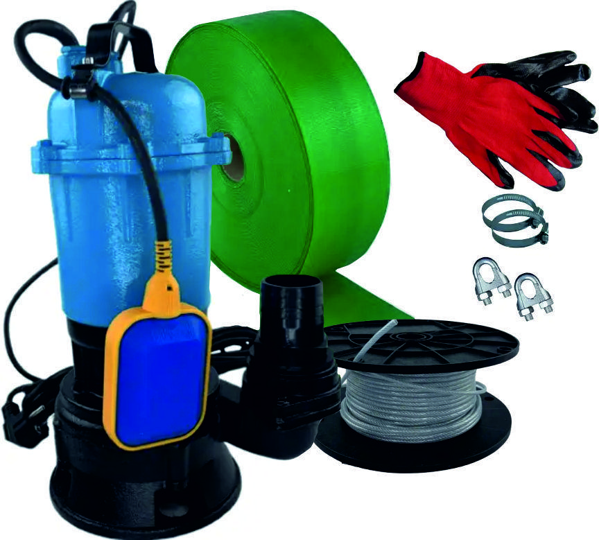 ФЕКАЛЬНИЙ НАСОС VODOMET WQD 1,3 КВТ ПОДРІБНЮВАЧЕМ+У ПОДАРУНОК ШЛАНГ/РУКАВ 25М+ТРОС, ХОМУТИ, ЗАЖИМИ, фото 1