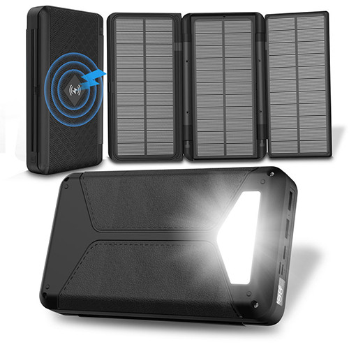 Пoweрбaнк 20000 mAh Power Bank на сонячних батареях 3 шт PROTESTER PRO-S20
