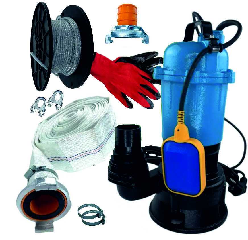 ФЕКАЛЬНИЙ НАСОС VODOMET WQD 1,3 КВТ З ПОДРІБНЮВАЧЕМ+У ПОДАРУНОК ПОЖЕЖНИЙ РУКАВ 10М + ГАЙКА, ТРОС,ХОМУТИ,ЗАЖИМИ, фото 1