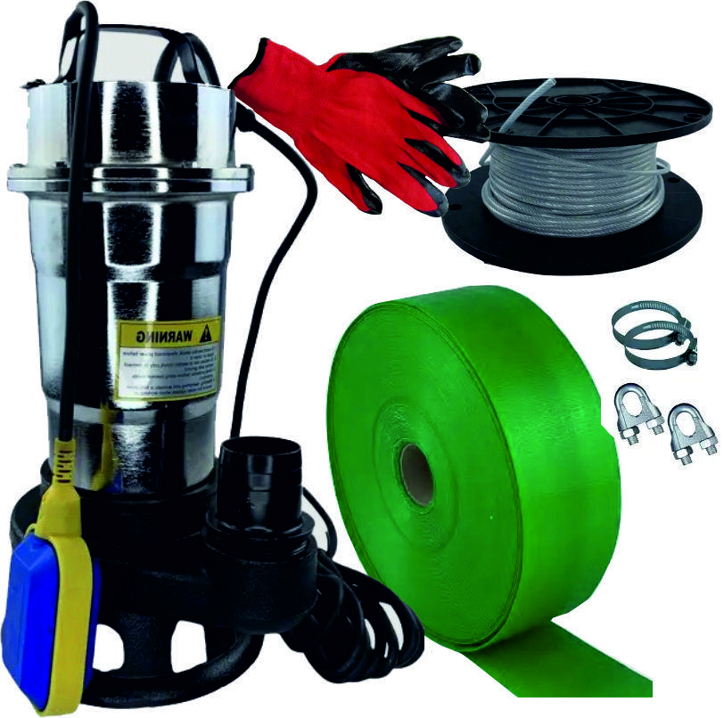 ФЕКАЛЬНИЙ НАСОС WISLA WQS 2.5 НЕРЖАВІЙКА ПОЛЬЩА З ПОДРІБНЮВАЧЕМ WQEURO + ШЛАНГ 50М + ТРОС + ХОМУТ + ГАРАНТІЯ 5 Р., фото 1