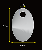 Акрилова заготівля Овал 50 мм
