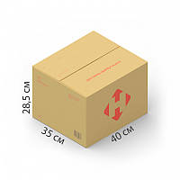 Трехслойная гофрированная картонная коробка НП 40х35х28.5 см 10 кг