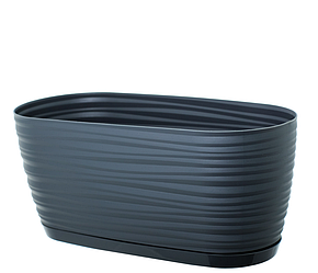 Кашпо Сахара 31 см з піддоном Антрацит