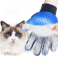 Рукавичка-гребінець для вичісування вовни у собак та котів True Touch Pet Glove для домашніх тварин