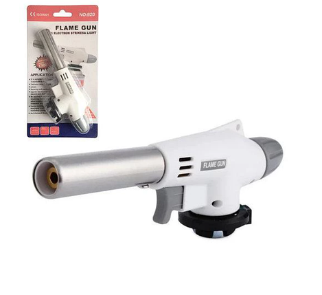 Портативний газовий різак, пальник flame gun 920 на цанговий балон, фото 1