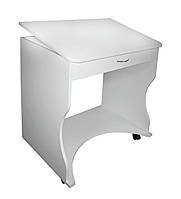 Стол для ноутбука СДН 4 передвижной (плюс) МАКСИ-МЕбель Белый гладкий (8140)