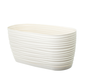 Кашпо Сахара 31 см з піддоном Кремовий