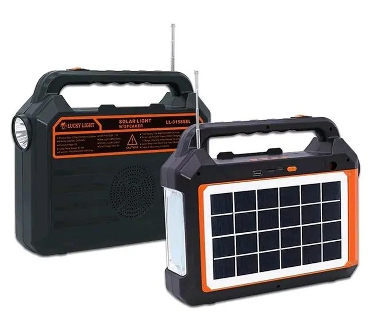 Ліхтар EP-0158 Power Bank-радіо-блютуз із сонячною панеллю 9V 3W 011795 Краща ціна