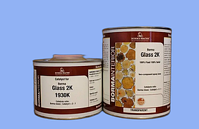 Епоксидна смола прозора для великої заливки BORMA Glass 2K преміум якості, 1 кг + 0,4 кг затверджувача, фото 4