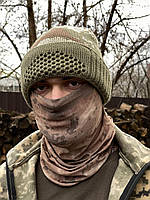 Баф однотонний армійський камуфляж, тренувальний і військовий, універсальний хомут для обличчя балаклава