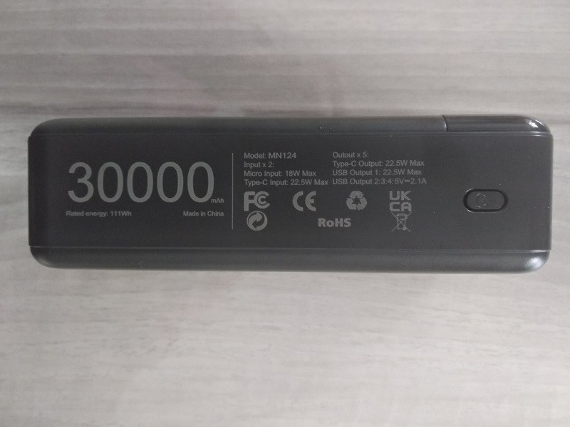 Повербанк Powerbank 30000 mAh 22,5W Newface MN-124 - фото 2 - id-p1759423563