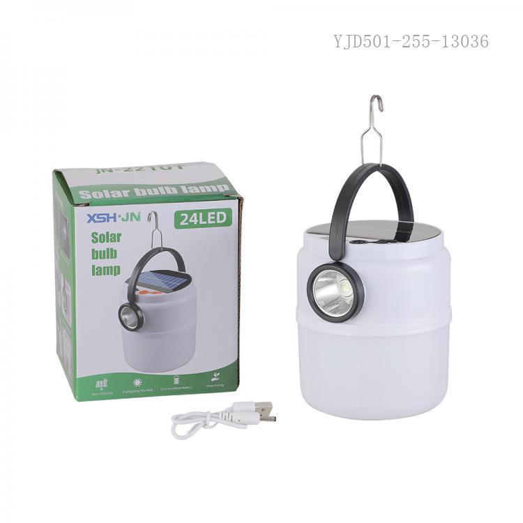 Підвісна ручна лампа ліхтар для кемпінгу та відпочинку JN-2210T на акумуляторі із сонячною панеллю LS-011870, фото 1