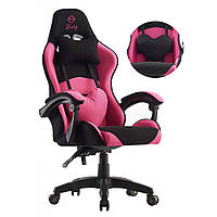 Кресло компьютерное геймерское Bonro (Бонро) Lady 806 черно-розовое (42300097)