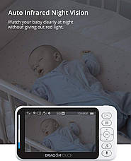 Радіоняня Dragon Touch з камерою, 4,3-дюймовим РК-екраном HD, Amazon, Німеччина, фото 3