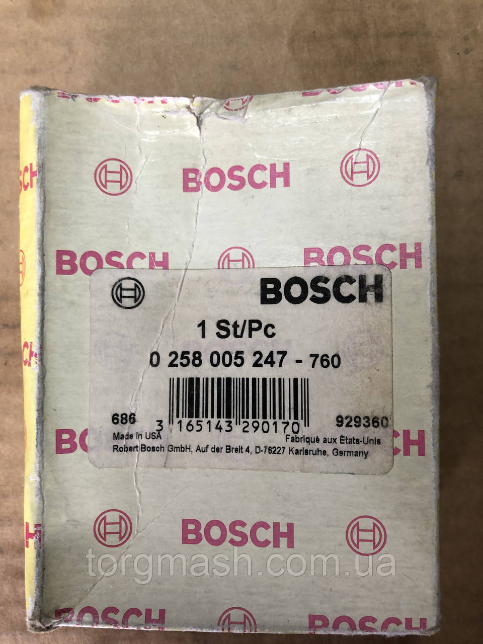 Лямбда-зонд Bosch 0258005247, лямбда ВАЗ 2110 після каталізатора, 0 258 005 247