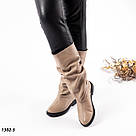 Жіночі бежеві чоботи зимові без змійки  36 р-р, фото 5