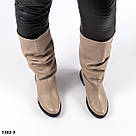 Жіночі бежеві чоботи зимові без змійки  36 р-р, фото 10