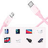 Кабель зарядний Lightning Ugreen Type-C to Lightning для швидкого заряджання 1 м Pink (US387), фото 7