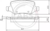 Тормозные колодки зад. MB A-class (W168/W169) 97-12 (TRW), пр-во: ABS, код: 37146