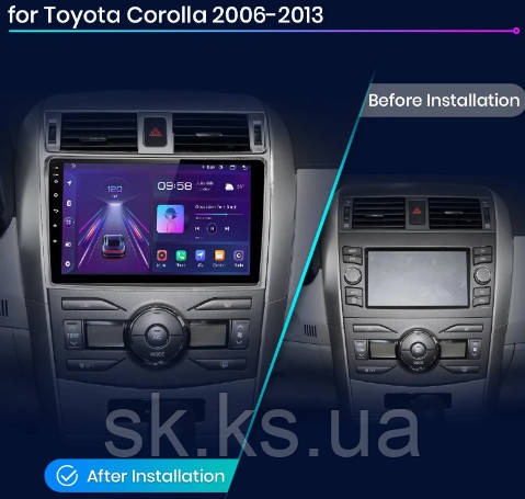 Junsun 4G Android магнітолу для Toyota corolla 2006-2013 wifi