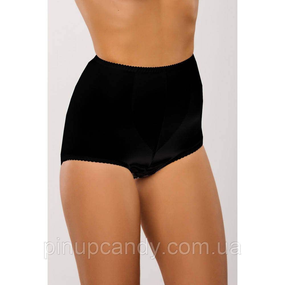 Стягуючі труси для корекції фігури Афина 012 із щільного спандексу чорні S, фото 1