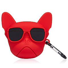 Чохол для навушників Apple AirPods 3 Французький Бульдог Червоний