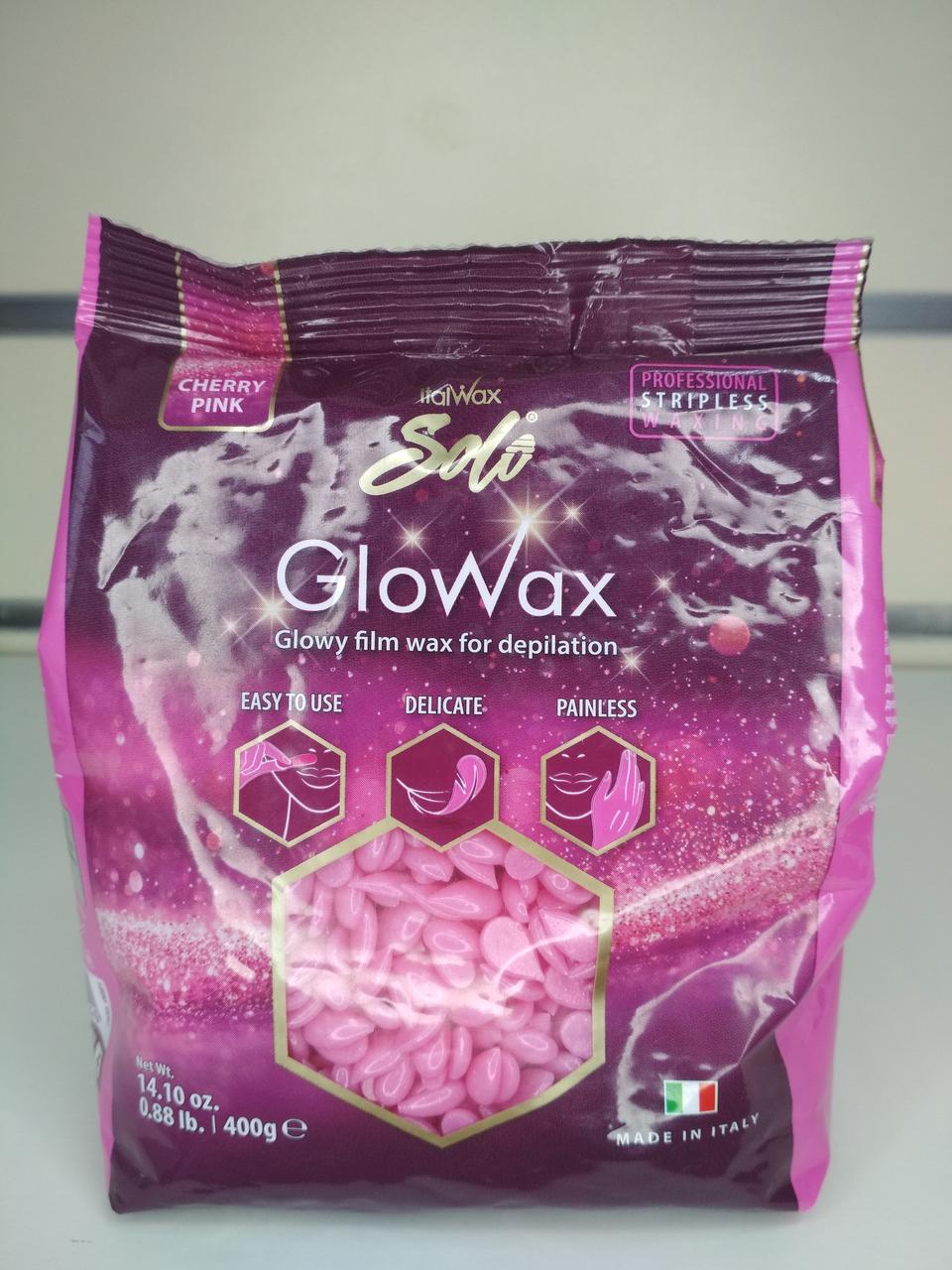 Гарячий восок ItalWax Glowax для обличчя Solo 400g Італія рожева вишня