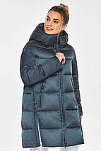 Жіноча зимова куртка в сапфіровому кольорі модель 51120 46 (S), фото 2