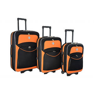 Валіза Bonro Style набір 3 шт. чорно-жовтогаряча